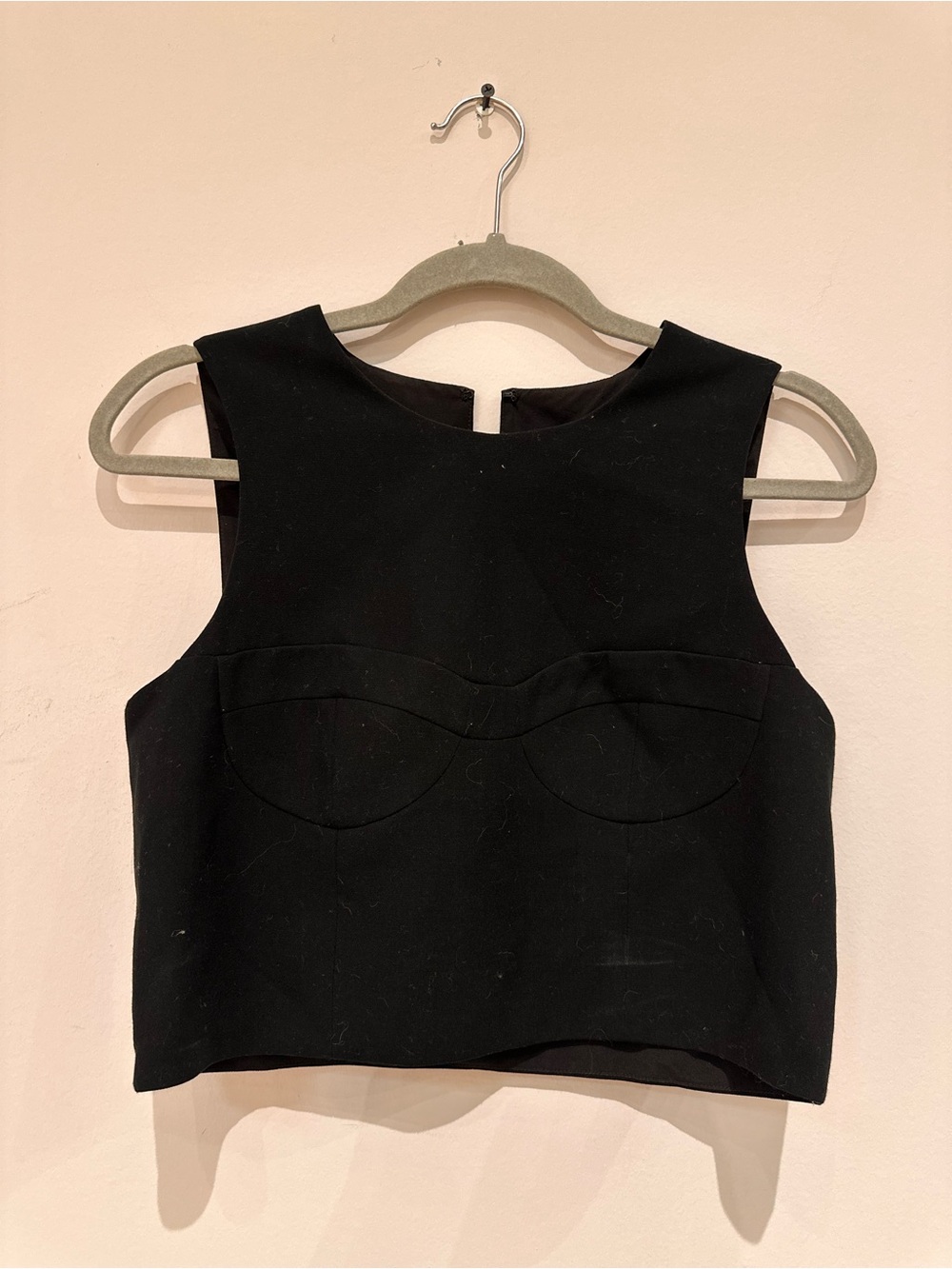 Black Halo Black Structured Bust Crop Top